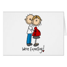 Stick Figure We're Expecting Card