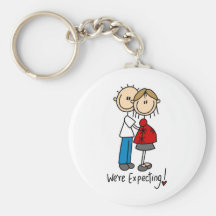 Stick Figure We're Expecting Keychains