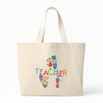 Stick Figures Crayons Teacher Tshirts and Gifts Bags
