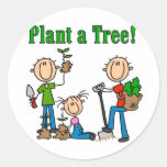 Stick  Figures Plant a Tree T-shirts and Gifts Stickers