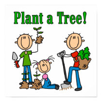 Stick Figures Plant a Tree Tshirts and Gifts posters