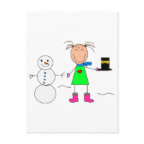 stick figures postcards