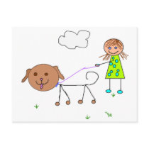 stick figures postcards