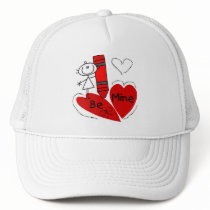 Stick Girl Be Mine Valentine Trucker Hat