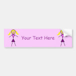 Stick Girl Blonde Bumper Stickers