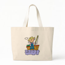 Stick Girl Fishing Tote Bag