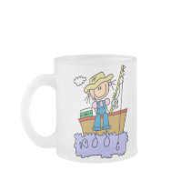 Stick Girl Fishing Coffee Mug