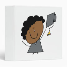 Stick Girl Grad 3 Ring Binder