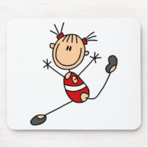 Stick Girl Gymnast Tshirts and Gifts Mousepads