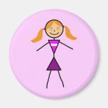 Stick Girl Redhead Magnet