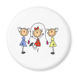 Stick Girls Jumping Rope Magnets