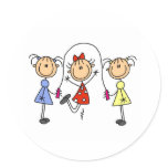 Stick Girls Jumping Rope Sticker