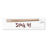 Stick It Funny Drumsticks Drumming Bumper Sticker