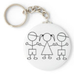 stick kids keychain triplet boy boy girl