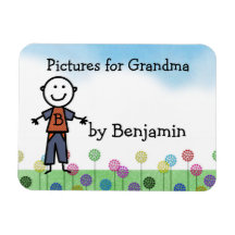 Stick Kids Personalized Fridge Art Flexi Magnet