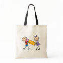 Stick Kids With Pencil bags