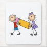 Stick Kids With Pencil Mouse Pad