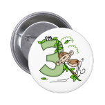 Stick Monkey Swing 3rd Birthday Pins