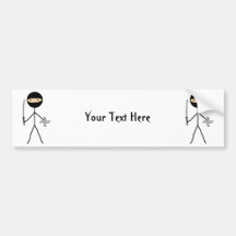 Stick Ninja Bumper Sticker