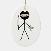 Stick Ninja Christmas Ornaments