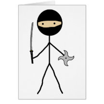 Stick Ninja Greeting Card