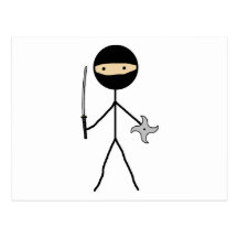 Stick Ninja Postcard