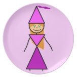 Stick Princess Redhead Dinner Plate