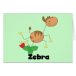 Stick Zebra Tshirts and Gifts Greeting Cards