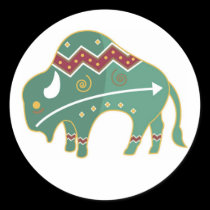 Sticker Buffalo Design Native American stickers