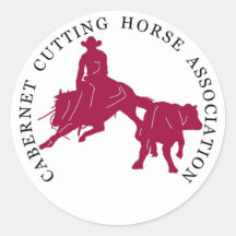 Sticker Cabernet CHA Blanc Rond Rose