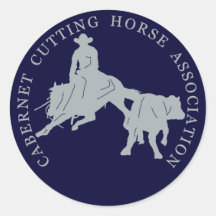 Sticker Cabernet CHA Bleu Rond Gris