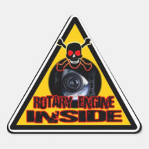 STICKER DANGER ROTARY PEGATINA TRIANGULADAS PERSONALIZADAS
