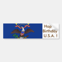 Sticker Flag of North Dakota Bumper Sticker