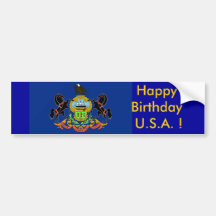 Sticker Flag of Pennsylvania Bumper Sticker