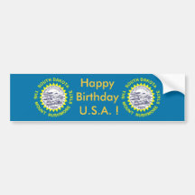 Sticker Flag of South Dakota Bumper Sticker