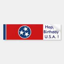 Sticker Flag of Tennessee Bumper Stickers