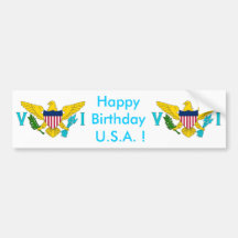 Sticker Flag of Virgin Islands - USA Bumper Stickers