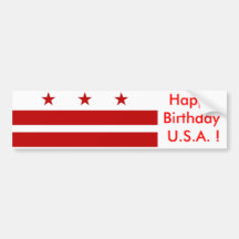 Sticker Flag of Washington DC Bumper Stickers