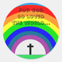 Sticker: For God so loved the world...