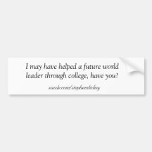 Sticker for School! Bumper Stickers