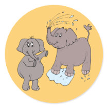 sticker funny elephants "cartoon"