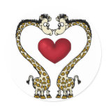 Sticker-Giraffe Love Couple Valentine