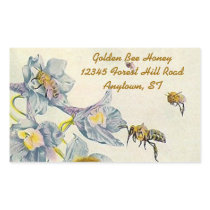 Sticker Honey Bees Morning Glory Flowers Beekeeper