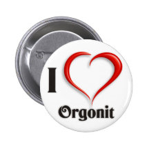 Sticker - « I Orgonit love » - pour des Orgonit-Fa Badges Avec Agrafe