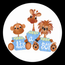 Sticker-It's a Boy Jungle babies stickers