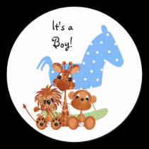 Sticker-It's a Boy Jungle babies stickers