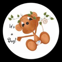 Sticker-It's a Boy Jungle babies stickers