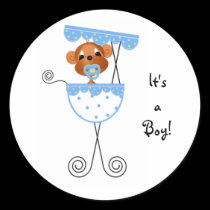 Sticker-It's a Boy Jungle babies stickers