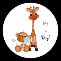 Sticker-It's a Boy Jungle babies stickers