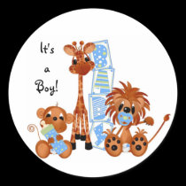 Sticker-It's a Boy Jungle babies stickers